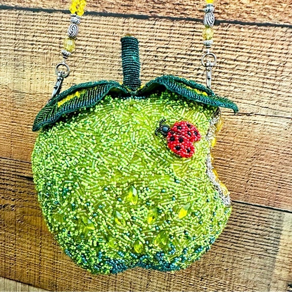 Mary Frances Unique Apple A Day Beaded Purse - Picture 2 of 13
